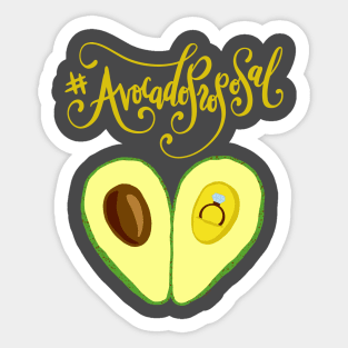 Avocado Proposal Funny Wedding Engagement Sticker